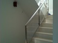 Stainless rail with acrylic panels